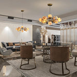 Modern Round Alabaster Chandelier by Dalmivik, product or room detail view