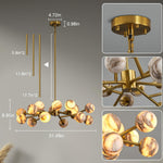 Modern Round Alabaster Chandelier by Dalmivik, product or room detail view