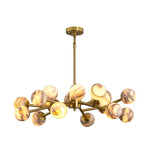 Modern Round Alabaster Chandelier by Dalmivik, product or room detail view