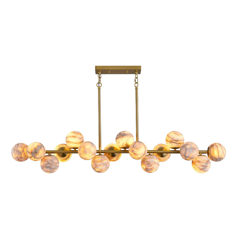 Modern Round Alabaster Chandelier by Dalmivik, product or room detail view