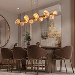 Modern Round Alabaster Chandelier by Dalmivik, product or room detail view