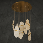 Relieva Sculpted Modern Chandelier Lighting by Dalmivik, complete fixture view