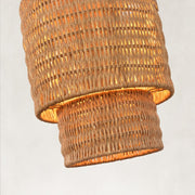 Natural Rattan Mini Pendant Light in Natural Brown - material detail