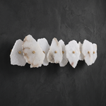 Hollis Modern Alabaster Linear Wall Sconce by Dalmivik, complete fixture view