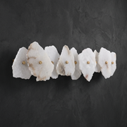 Hollis Modern Alabaster Linear Wall Sconce by Dalmivik, complete fixture view