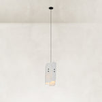 Offset White Marble Blade Pendant shown in full against a neutral background