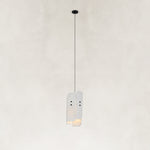 Offset White Marble Blade Pendant shown against a neutral background