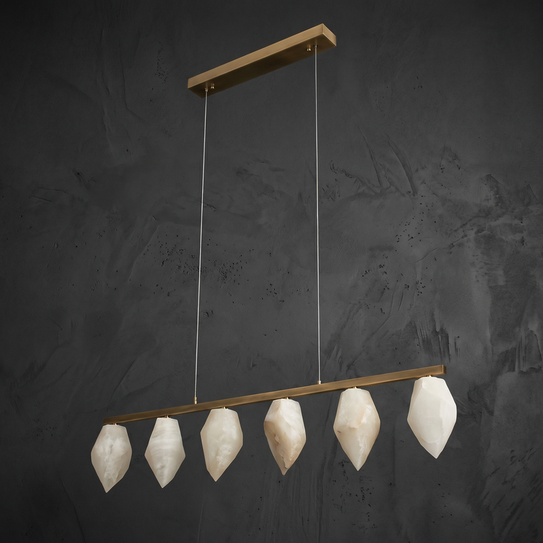 Onda Modern Linear Pendant Lighting L47.2" by Dalmivik, complete fixture view