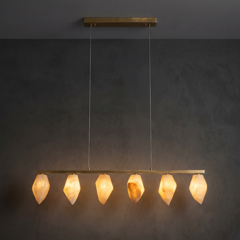 Onda Modern Linear Pendant Lighting L47.2" by Dalmivik, complete fixture view