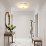 Orbita Alabaster Flush Mount Ceiling Light by Dalmivik, product or room detail view