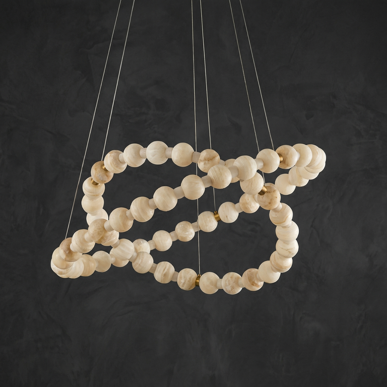 Orbita Foyer Modern Chandelier by Dalmivik, complete fixture view