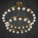 Orbita Modern Round Ring Chandelier by Dalmivik, complete fixture view