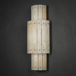 Vivian Alabaster Modern Tiered Wall Sconce by Dalmivik, complete fixture view