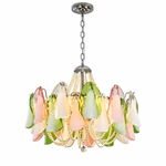 Pearl Reverie Glass Petal Chandelier