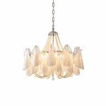 Pearl Reverie Glass Petal Chandelier