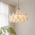 Pearl Reverie Glass Petal Chandelier