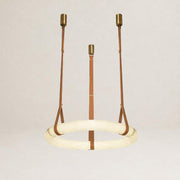 Pendant Light A Alabaster Ring Ceiling Lamp by Dalmivik, complete fixture view