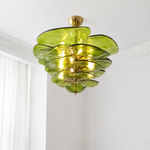 Petal Cascade Sculptural Glass Chandelier