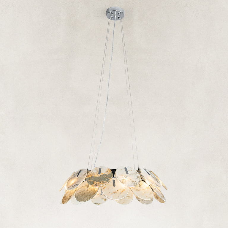 Petal Marble Chandelier 31.5" shown against a neutral background