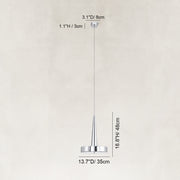 Dimension diagram for Polished Chrome Marble Drum Pendant