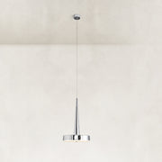Polished Chrome Marble Drum Pendant shown in full against a neutral background