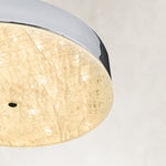 Product detail of Polished Chrome Marble Drum Pendant against a neutral background
