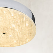 Product detail of Polished Chrome Marble Drum Pendant against a neutral background