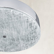 Product detail of Polished Chrome Marble Drum Pendant against a neutral background