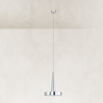 Product detail of Polished Chrome Marble Drum Pendant against a neutral background