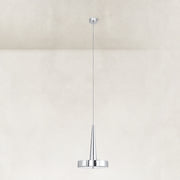 Product detail of Polished Chrome Marble Drum Pendant against a neutral background