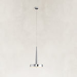 Polished Chrome Marble Drum Pendant shown against a neutral background