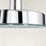 Product detail of Polished Chrome Marble Drum Pendant against a neutral background