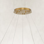 Gold-tone two-tier prism canopy and suspension detail