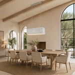 Rectangular Marble Island Pendant displayed in a furnished interior