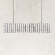 Product detail of Rectangular Marble Island Pendant against a neutral background