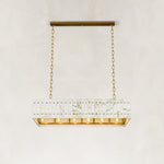 Rectangular Marble Lantern Pendant shown against a neutral background