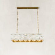 Rectangular Marble Lantern Pendant shown against a neutral background