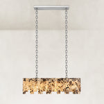 Rectangular Mosaic Marble Island Chandelier 47.2