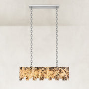 Rectangular Mosaic Marble Island Chandelier 47.2