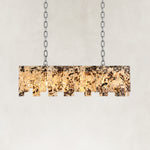 Product detail of Rectangular Mosaic Marble Island Chandelier 47.2