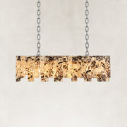 Product detail of Rectangular Mosaic Marble Island Chandelier 47.2