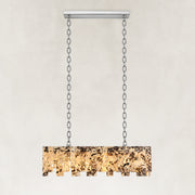 Rectangular Mosaic Marble Island Chandelier 47.2
