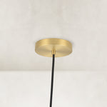 Brass ceiling canopy and suspension detail