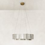 Product detail of Ribbed Marble Ring Chandelier 31.5