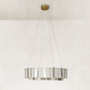 Product detail of Ribbed Marble Ring Chandelier 31.5
