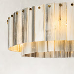 Product detail of Ribbed Marble Ring Chandelier 31.5