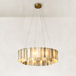 Product detail of Ribbed Marble Ring Chandelier 31.5