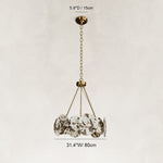Dimension diagram for Ringed Marble Disc Chandelier 23.6