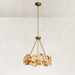 Ringed Marble Disc Chandelier 23.6