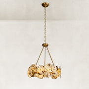 Ringed Marble Disc Chandelier 23.6